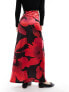 Фото #3 товара ASOS DESIGN satin twill maxi skirt in floral print