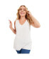 Фото #1 товара Plus Size June + Vie V-Neck One + Only Tank Top