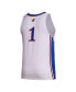 Фото #2 товара Men's #1 White Kansas Jayhawks Team Swingman Jersey