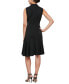 ფოტო #2 პროდუქტის SL Fashion Women's Mock-Neck Sleeveless A-Line Dress