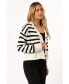 Women's Kallen Button Front Striped Cardigan