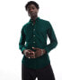 Фото #1 товара Polo Ralph Lauren icon logo slim fit garment dyed oxford shirt in dark green