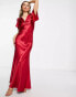 Фото #2 товара Little Mistress tea dress in autumn red