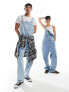 Фото #1 товара Dickies classic denim dungarees in vintage light blue