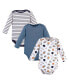 ფოტო #1 პროდუქტის Infant Boy Cotton Long-Sleeve Bodysuits 3pk, Basic Sports