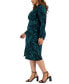 Фото #6 товара Plus Size Floral-Print Twist-Front Dress