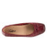 Фото #8 товара Trotters Gillian T2122-601 Womens Red Wide Leather Ballet Flats Shoes