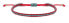 Colored cord bracelet grey/red