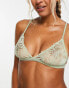 Фото #1 товара & Other Stories lace triangle bralette in light green