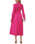 Фото #2 товара Платье VERA DOLINI Midi 90% полиэстер, 10% спандекс розово-красное 51,6 дюймов.
