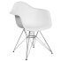 Фото #4 товара Alonza Series White Plastic Chair With Chrome Base