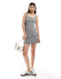 Фото #1 товара Miss Selfridge tailored a line pinny dress in grey