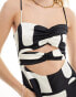 Фото #3 товара 4th & Reckless Tall exclusive satin cami cut out detail maxi dress in mono print