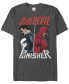 Фото #1 товара Men's Punisher Devil Short Sleeve Crew T-shirt