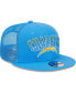 Фото #4 товара Аксессуар для головы New Era мужской синий Лос-Анджелес Chargers Grade Trucker 9FIFTY Snapback Hat