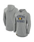 ფოტო #1 პროდუქტის Men's Heather Gray Michigan Wolverines Blitz Hoodie Long Sleeve T-Shirt