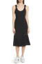 Фото #2 товара A.L.C. 152521 Women's Sander Buckle Strap Midi Dress Black Sz. 8