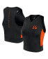 ფოტო #1 პროდუქტის Women's Black Cincinnati Bengals Studio Fitted Gym Tank Top