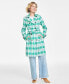 ფოტო #1 პროდუქტის Women's Plaid Double-Breasted Trench Coat, Created for Macy's