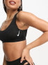 Фото #7 товара Nike Swimming Icon Sneakerkini scoop neck bikini top in black