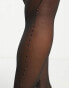 Фото #4 товара Bluebella sheer diamante back seam hold ups in black