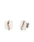 ფოტო #1 პროდუქტის Women's Sofie Sea Glass White Organic-Shaped Stud Earrings