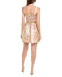 Фото #2 товара Fate Metallic Jacquard Sweetheart Bustier Mini Dress Women's White M