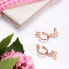 Bronze earrings circles with pendants in the shape of butterflies 2in1 Passioni SAUN09