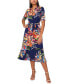 Фото #1 товара Women's Floral-Print Midi Dress