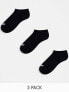 Фото #1 товара adidas Originals 3 pack trainer socks in black