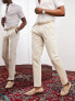 Фото #3 товара Noak slim premium cotton twill chino trousers in beige