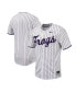 ფოტო #1 პროდუქტის Men's White TCU Horned Frogs Pinstripe Replica Baseball Jersey