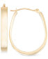 ფოტო #1 პროდუქტის Polished Pear-Shape Hoop Earrings in 10k Gold