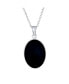 Фото #2 товара Bling Jewelry antique Style Simulated Black Onyx Sitting White Grey Kitten Kitty Cat Portrait Cameo Pendant Necklace For Women Teen .925 Sterling Silver