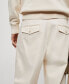 Фото #3 товара Men's Pleated Relaxed-Fit Trousers