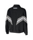 Women's Black Las Vegas Raiders Yarn Dye Stripe Full-Zip Jacket