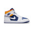 Фото #2 товара Кроссовки Nike Air Jordan 1 Mid Royal Blue Laser Orange (Белый, Синий)