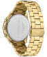 ფოტო #3 პროდუქტის Men's Boston Gold-Plated Bracelet Watch 42mm
