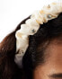 SUI AVA moonlight headband with diamantes in white