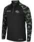 Фото #2 товара Men's Black Iowa Hawkeyes OHT Military-Inspired Appreciation Take Flight Raglan Quarter-Zip Jacket