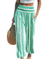 Фото #1 товара Women's Green Geo Smocked Waist Tapered Leg Pants