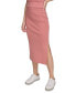 Women's Side-Slit Pull-On Midi Skirt
