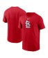 Men's Red St. Louis Cardinals Fuse Logo T-Shirt Красный, L - фото #1