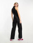 COLLUSION cargo jumpsuit in black