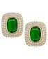 ფოტო #4 პროდუქტის Cubic Zirconia Cushion Halo Stud Earrings