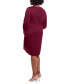 Фото #2 товара Plus Size Ruched Surplice Glitter-Knit Dress