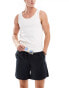 Фото #1 товара Jack & Jones linen shorts with drawstring in black