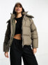 The Couture Club essentials puffer jacket in matte brown