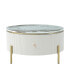 Фото #1 товара Modern Round Coffee Table With 2 Large Drawers Storage Accent Table(31.5")