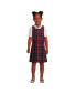 ფოტო #4 პროდუქტის Girls School Uniform Plaid Jumper Dress Top of Knee
